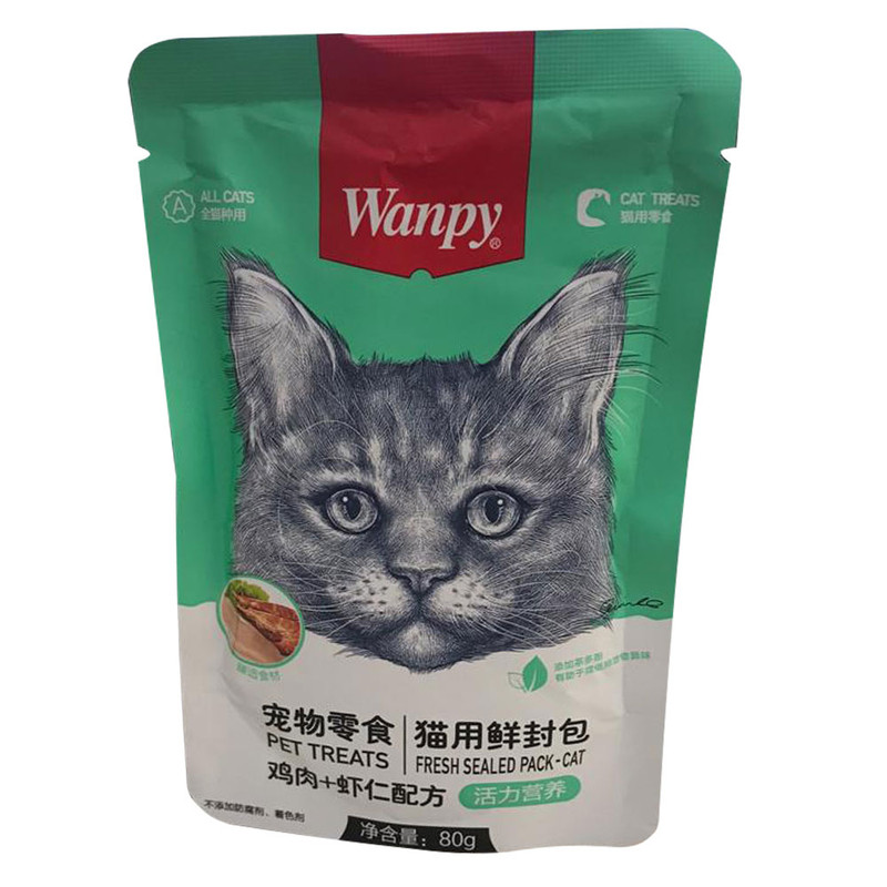 خرید و قیمت پوچ گربه ونپی مدل shrimp & chicken وزن 80 گرم