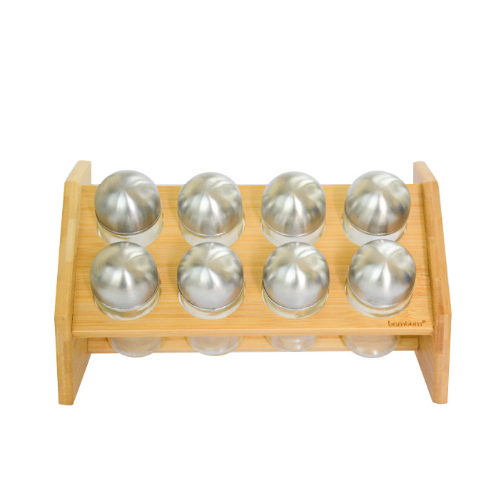 ست جا ادویه 8 پارچه بامبوم مدل دیانا