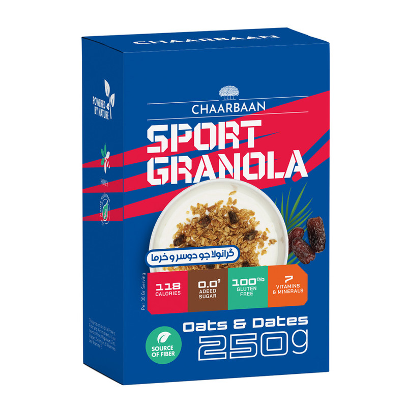 گرانولا مخصوص ورزشکاران چاربان - 270 گرم