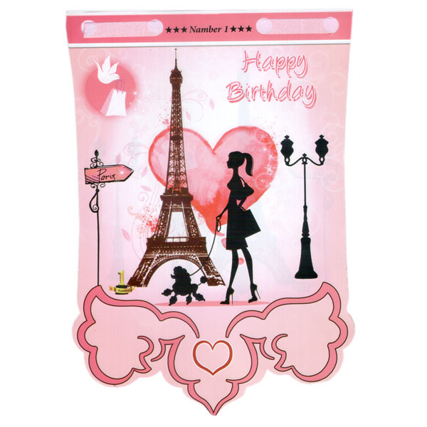 ریسه تزیینی تولد مدل پاریس بسته 12 عددی