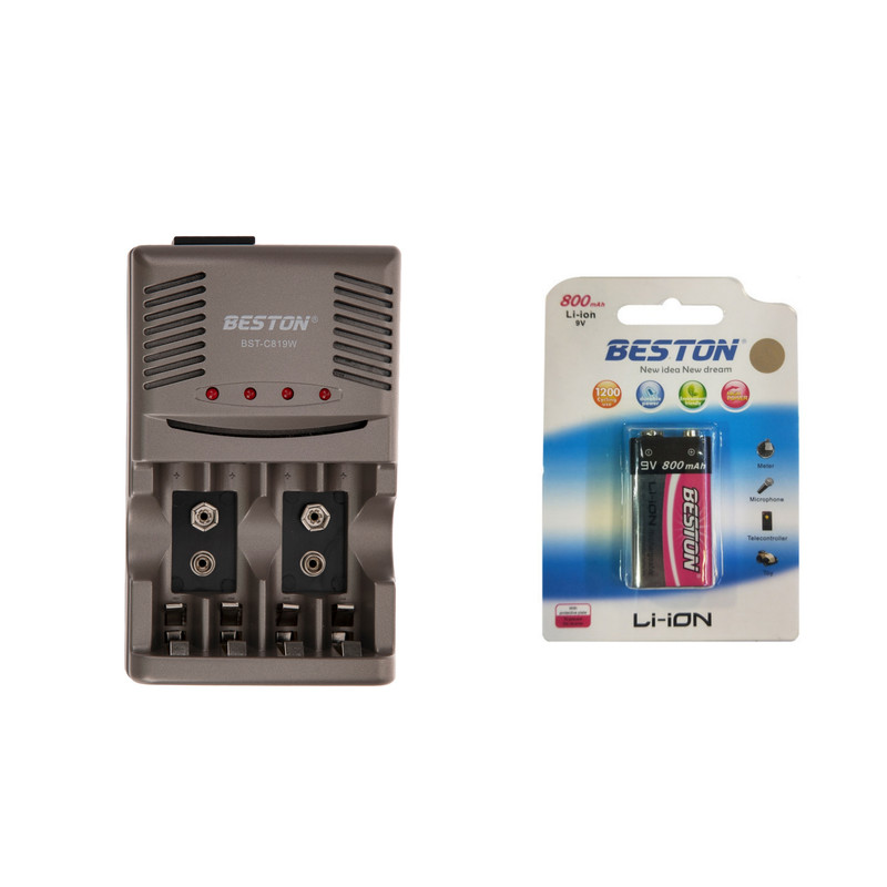 شارژر باتری بستون مدل C819W به همراه باتری کتابی