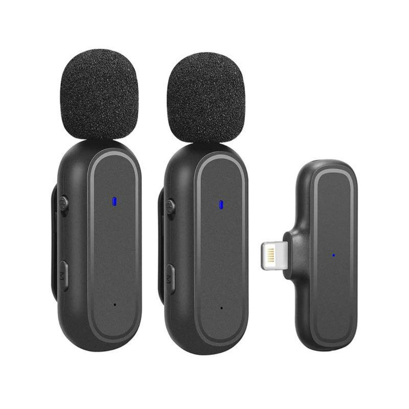 خرید و قیمت میکروفن یقه ای بی سیم مدل K61 dual Lightning