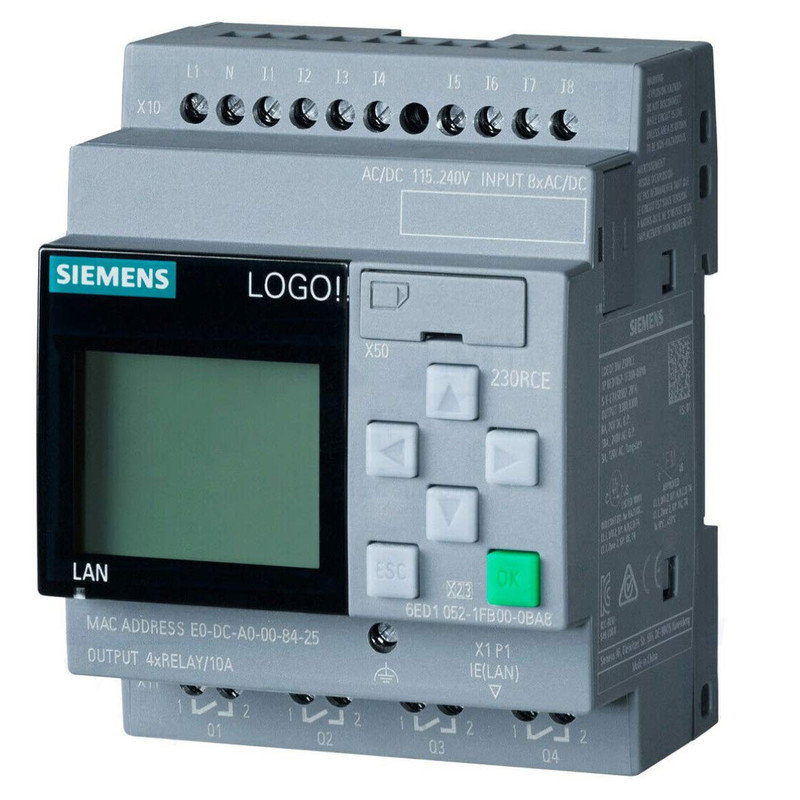 خرید و قیمت پی ال سی زیمنس لوگو مدل 230RCE - رله ای سری 6ED1 052-1FB00-0BA8