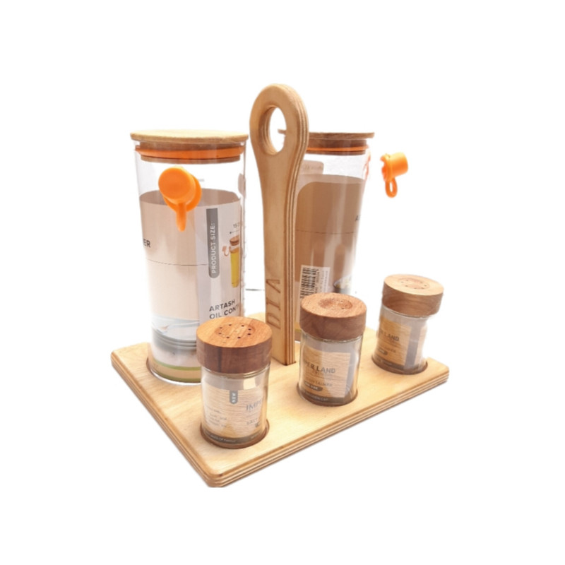 ست ظرف روغن و نمک پاش 6 پارچه کد 421