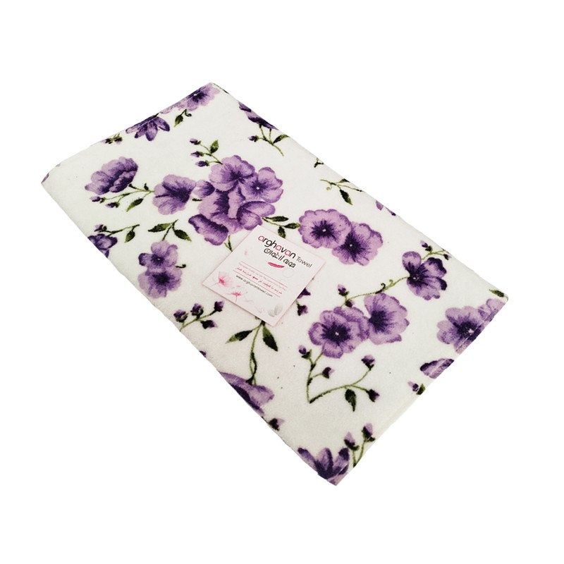 حوله دستی ارغوان مدل سارا سایز 80*40 سانتیمتتر