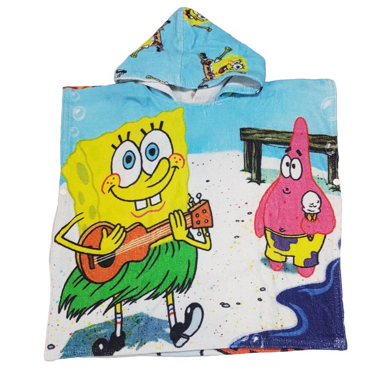 خرید و قیمت حوله پالتویی کودک آتنا مدل باب اسفنجی سایز 70