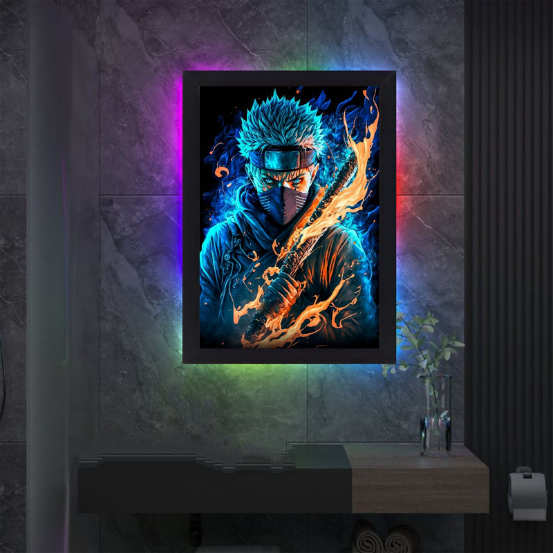 تابلو نوری طرح انیمه Naruto مدل کنترلی مولتی کالر RGB