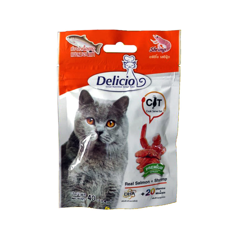 تشویقی گربه دلیشو مدل Shrimp وزن 40 گرم