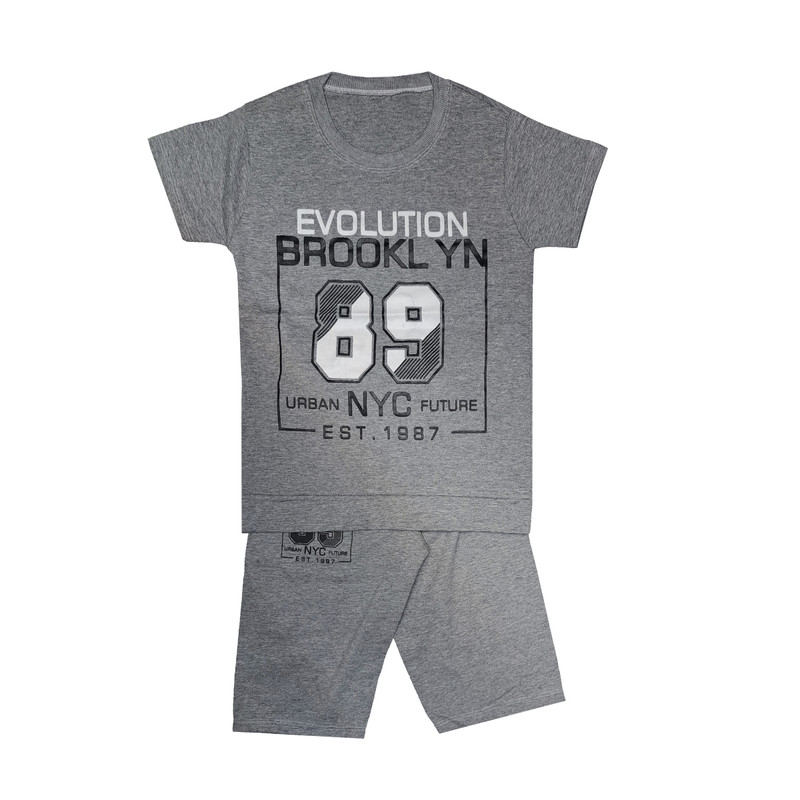 ست تی شرت و شلوارک پسرانه مدل بروکلین کد 1269
