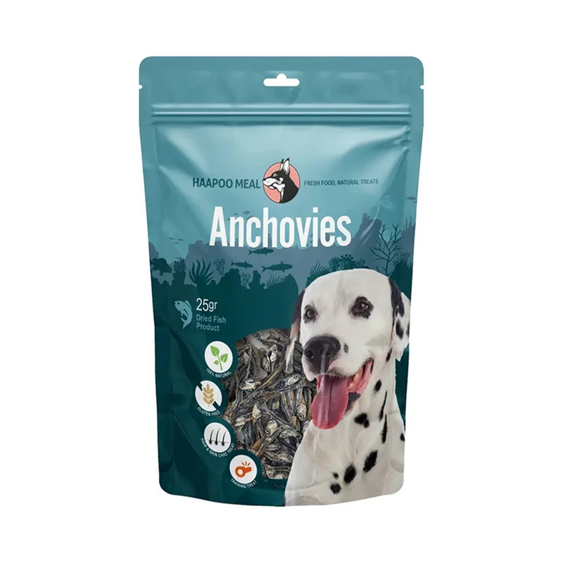 تشویقی سگ هاپومیل مدل ماهی کولی خشک وزن 25 گرم