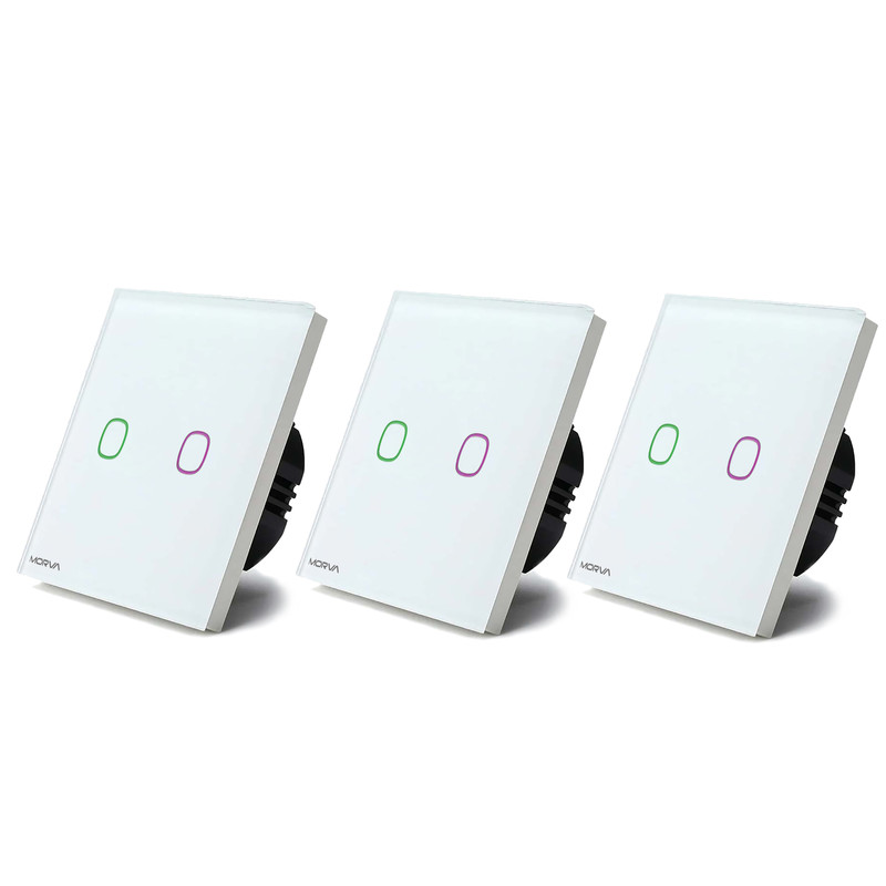 کلید لمسی هوشمند دو پل مٌروا مدل JS مجموعه سه عددی