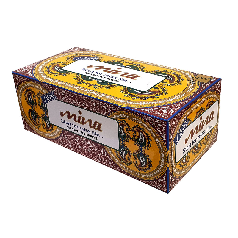 دستمال کاغذی 150 برگ مینا مدل معتبر