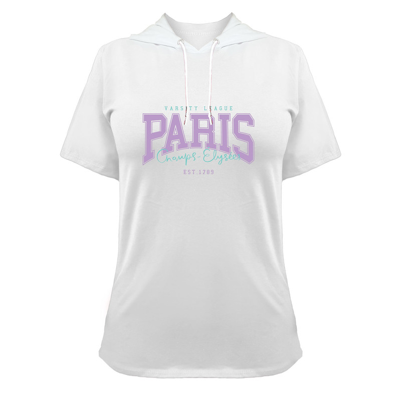 خرید و قیمت تی شرت کلاه دار آستین کوتاه زنانه مدل G140209231 رنگ سفید