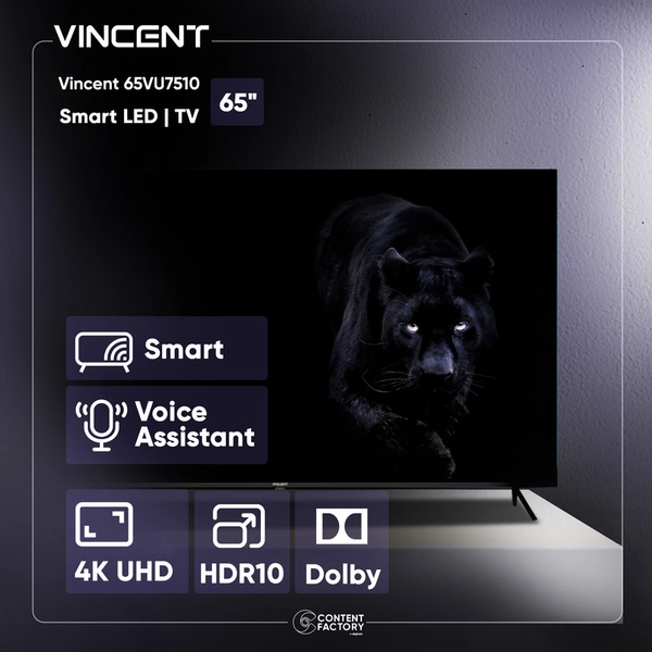 تلویزیون ال ای دی هوشمند وینسنت مدل 65VU7510 سایز 65 اینچ 33