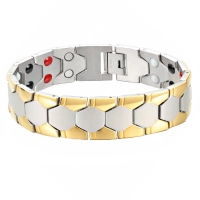 دستبند مغناطیسی مردانه مدل Honeycomb کد a52