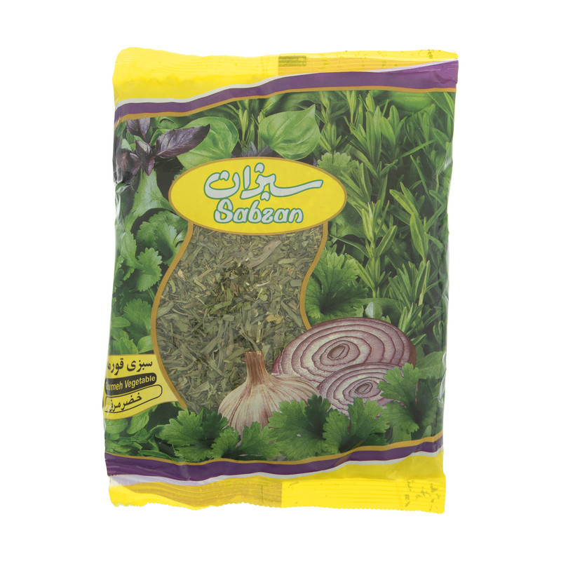 خرید و قیمت سبزی قورمه خشک سبزان مقدار 100 گرم