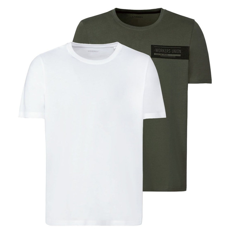 تی شرت آستین کوتاه مردانه لیورجی مدل WrorkersUnion2pcs مجموعه دو عددی