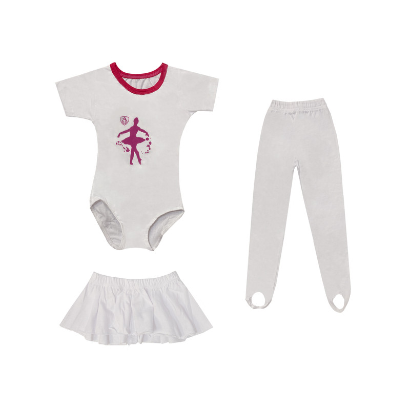 خرید و قیمت ست 3 تکه ورزشی دخترانه مدل باله ژیمناستیک کد 010.053