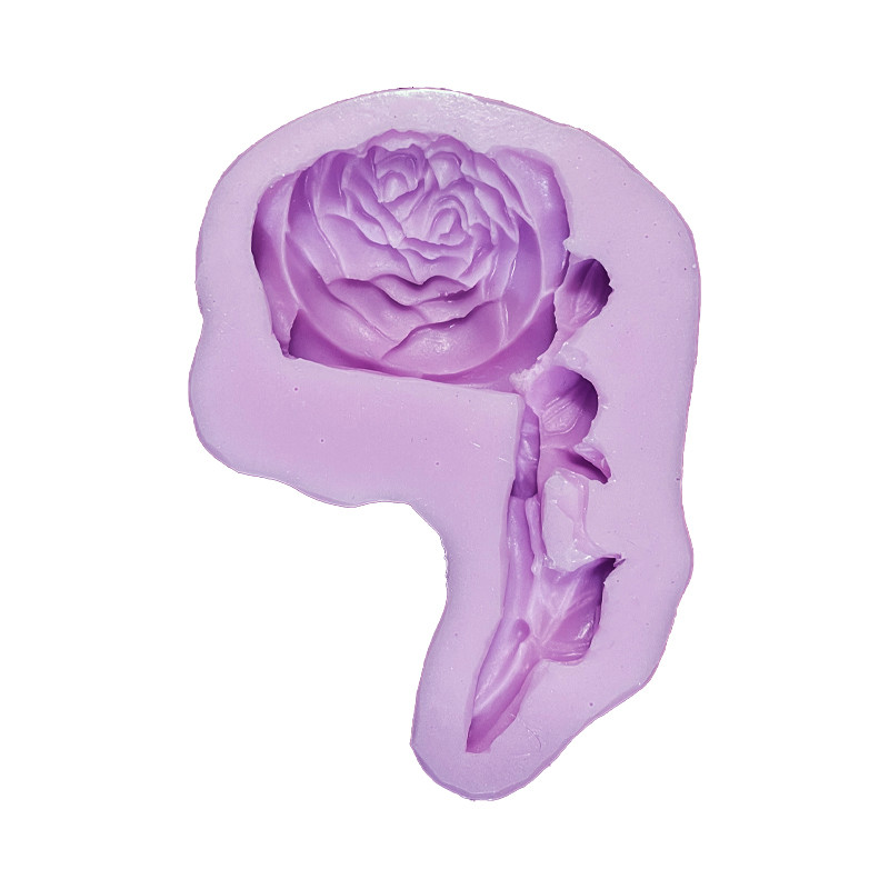 قالب مالد فوندانت مدل گل رز با شاخه