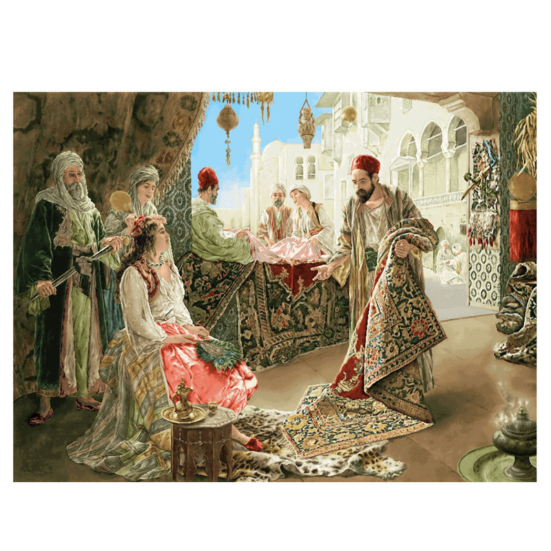 خرید و قیمت نخ و نقشه تابلوفرش مدل 2912