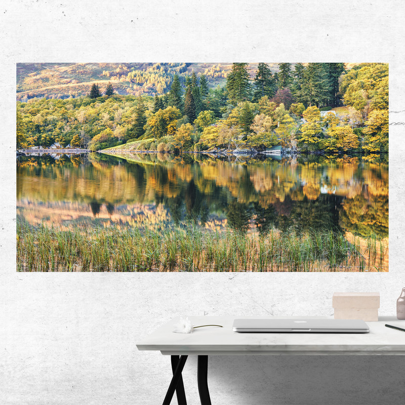 خرید و قیمت تابلو شاسی مدل منظره جنگل و دریاچه کد1111