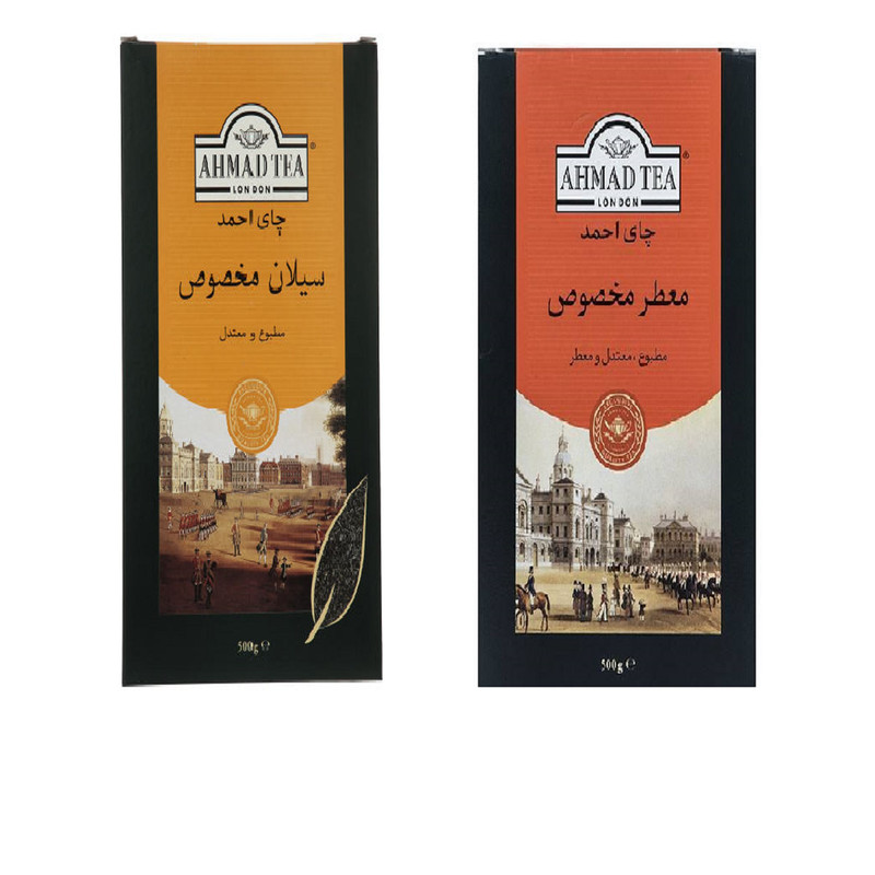 چای ساده و عطری احمد - 500 گرم مجموعه 2 عددی
