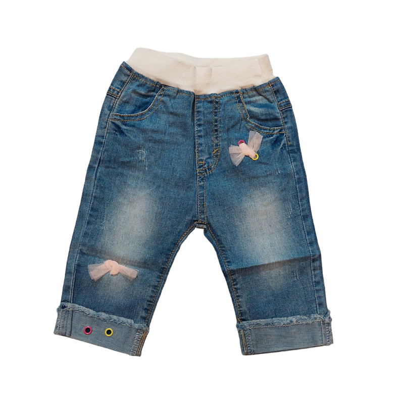 شلوارک دخترانه مدل جین ASH754