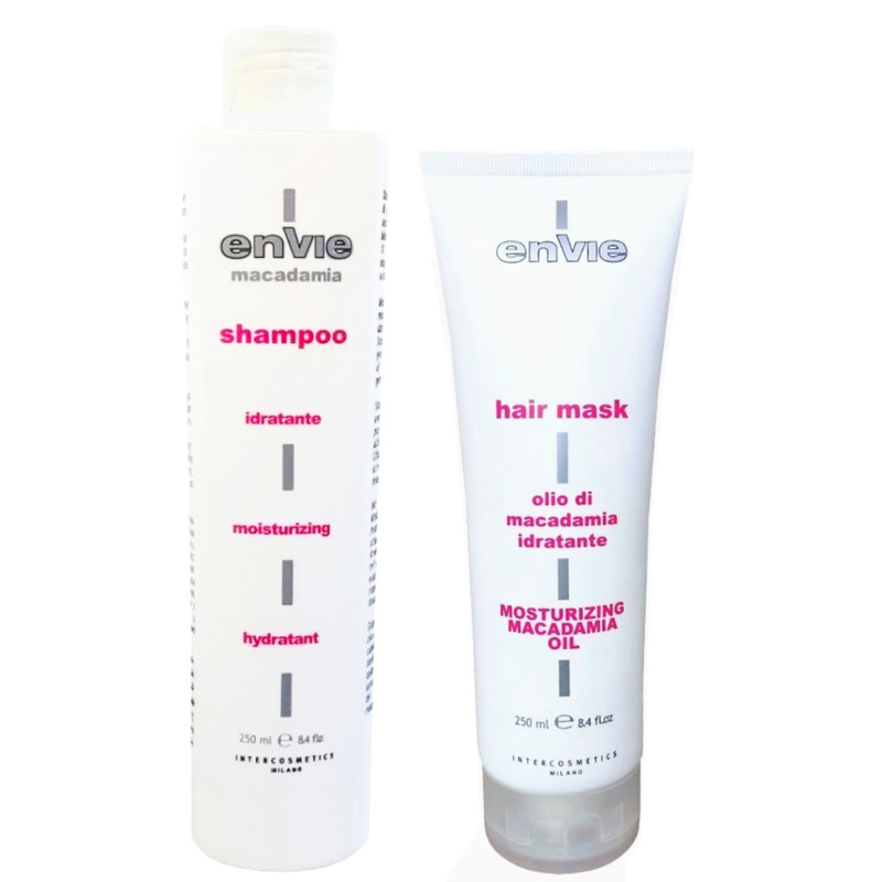 خرید و قیمت شامپو تقویت کننده و ضد ریزش مو انوی مدل ماکادمیا حجم 250 میلی لیتر به همراه ماسک مو انوی مدل ماکادمیا