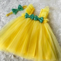 لباس پرنسسی دخترانه مناسب کوچولوهای یک سال قد لباس 42 رنگ لباس طبق عکس همراه با گل سر ست لباس کودک 