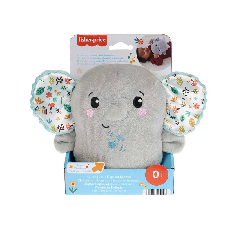عروسک فیشر پرایس طرح فیل مدل Calming Vibes Elephant Soother کد HML65 ارتفاع 17 سانتی متر