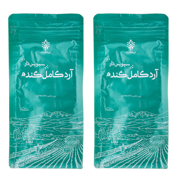 خرید و قیمت آرد گندم سبوس دار زیدشت - 900 گرم بسته 2 عددی