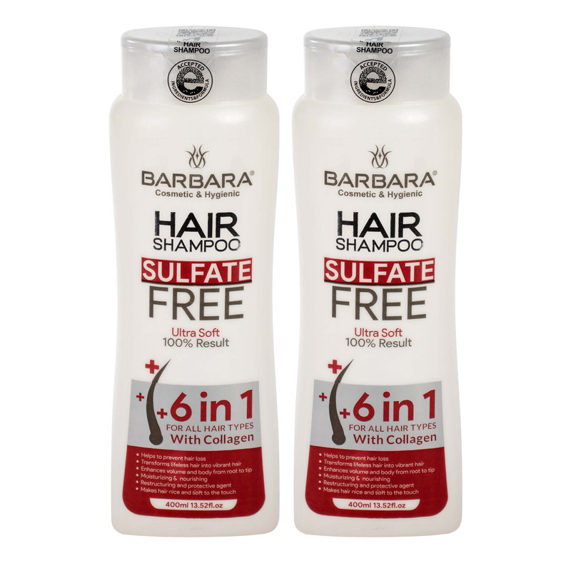 شامپو مو باربارا مدل Ultra Soft حجم 400 میلی لیتر مجموعه 2 عددی