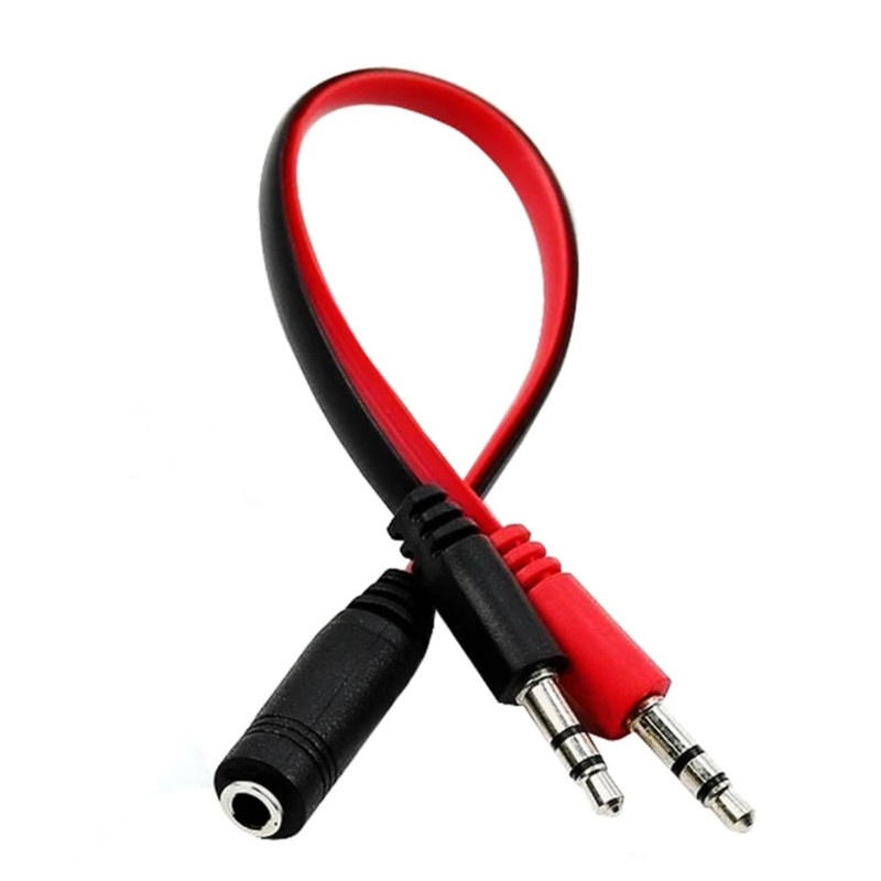 تبدیل 2 به 1 جک 3.5 میلی متری رویال مدل BR طول 0.15 متر