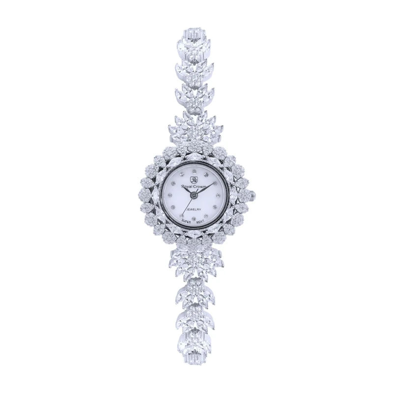 ساعت مچی عقربهای زنانه رویال کرون مدل دوره فلاور ساچ کد 00024