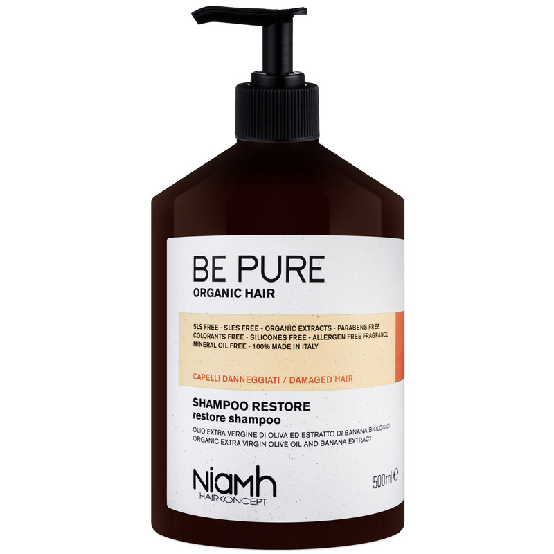 شامپو ترمیم کننده مو بی پیور سری Niamh حجم 500 میلی لیتر