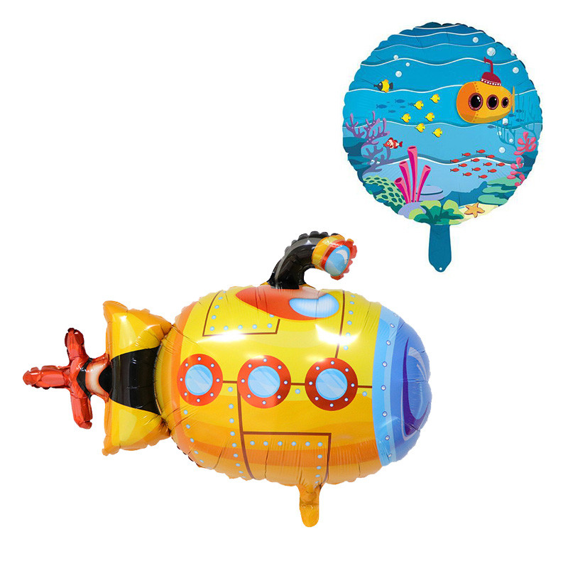بادکنک فویلی لاکی بالونز مدل زیر دریایی کد 1180 مجموعه 2 عددی