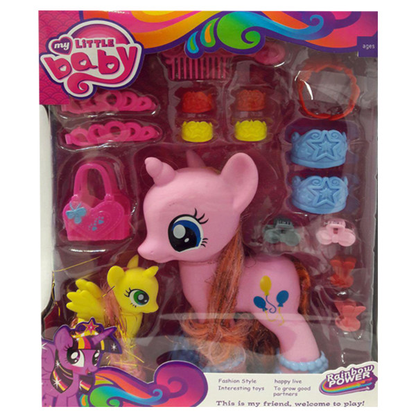 خرید و قیمت عروسک طرح اسب پونی مدل XQB1168 ارتفاع 24 سانتیمتر