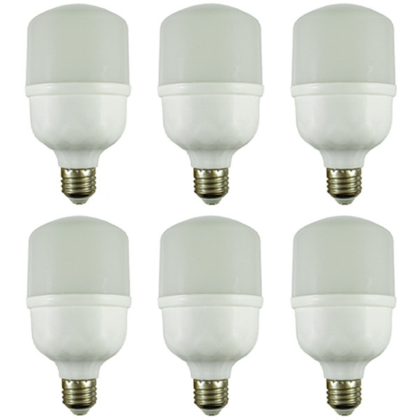 لامپ ال ای دی 20 وات مدل خازن دار پایه E27 بسته 6 عددی