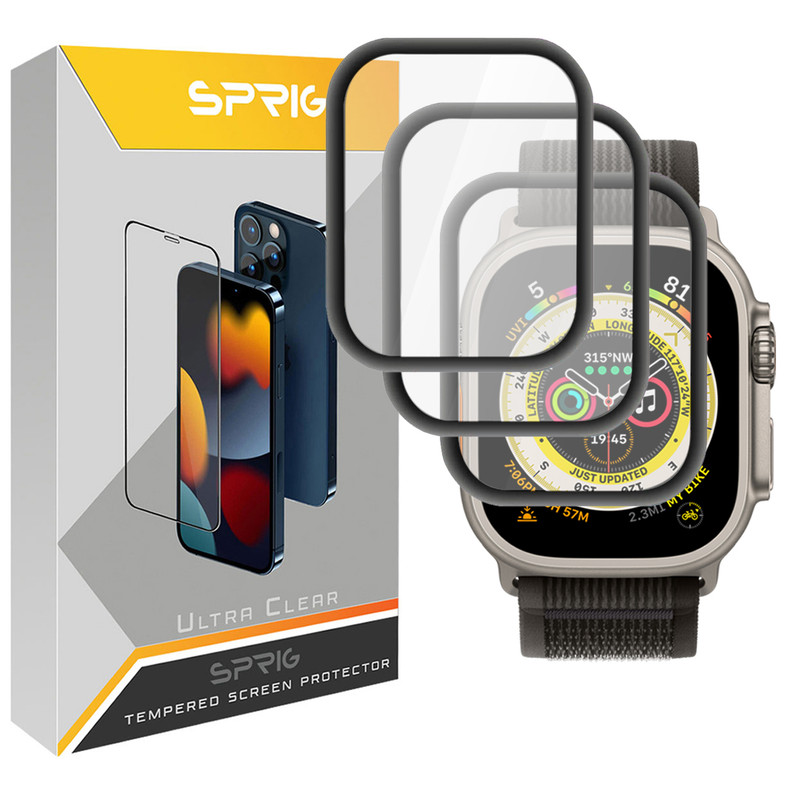 محافظ صفحه نمایش نانو اسپریگ مدل SPG مناسب برای ساعت هوشمند TW8 Ultra بسته سه عددی