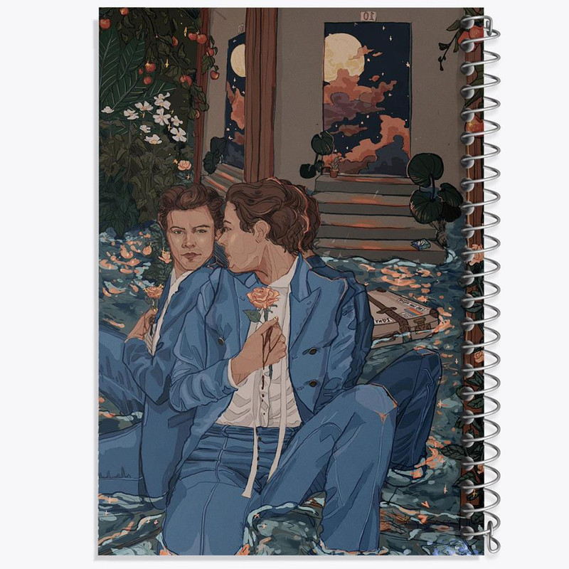 دفتر مشق 50 برگ خندالو مدل هری استایلز گروه موسیقی وان دایرکشن One Direction کد 18971