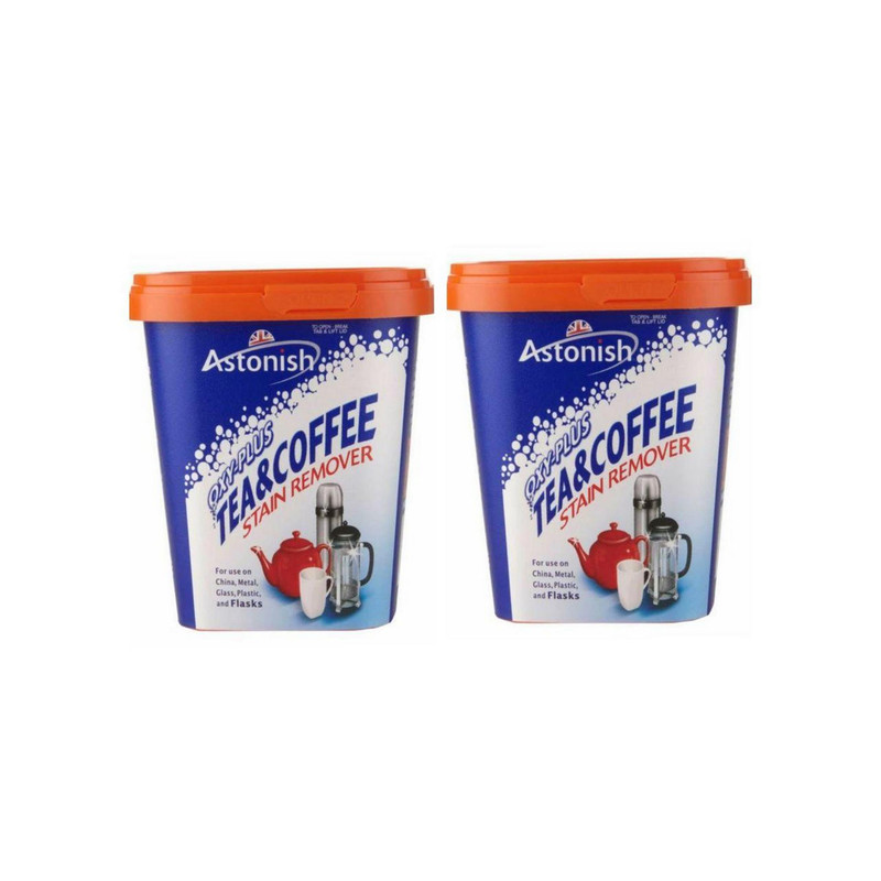 پودر لکه بر ظروف استونیش مدل Oxy Plus مقدار 350 گرم بسته 2 عددی