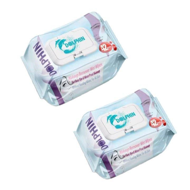 دستمال مرطوب دلفین مدل 002 بسته 2 عددی