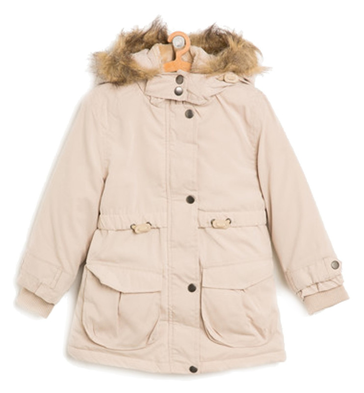 کاپشن نخی کلاه دار دخترانه - کوتون