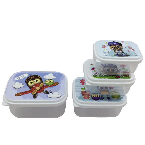 ظرف نگهدارنده زیبا مدل جغد مجموعه 4 عددی