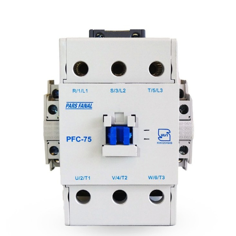 کنتاکتور 75 آمپر 3 فاز پارس فانال مدل PFC-75 بوبین