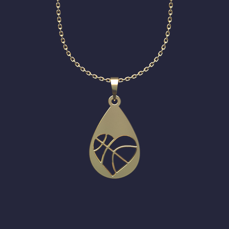 گردنبند طلا 18 عیار زنانه مدوپد مدل طرح قلب کد JJ1151