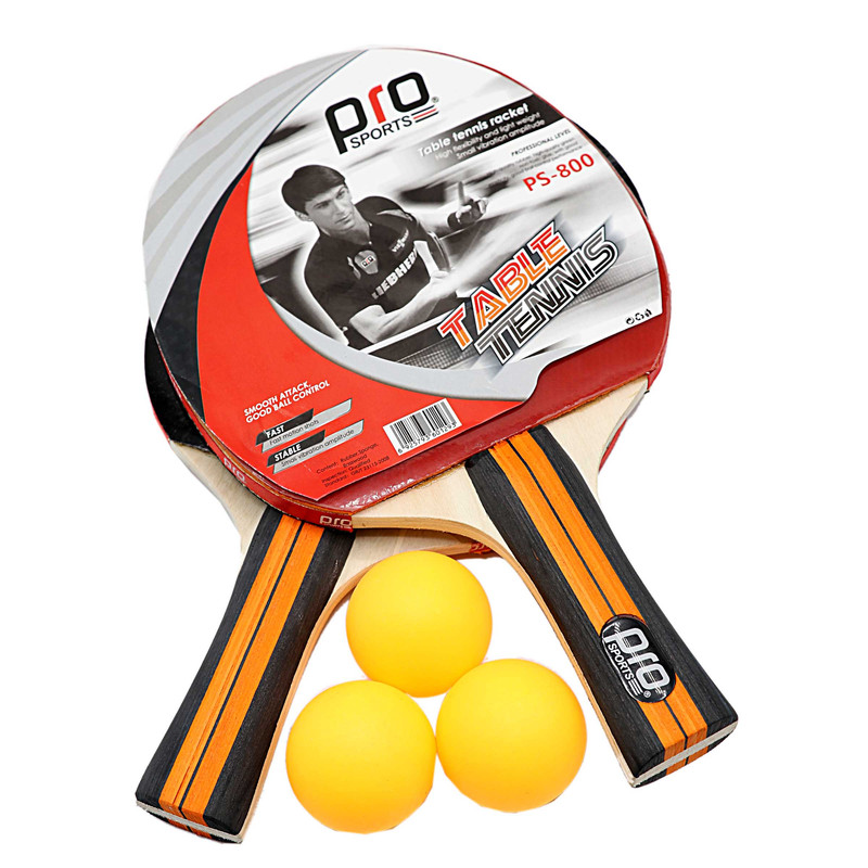 راکت پینگ پنگ مدل P T800 به همراه توپ بسته 5 عددی