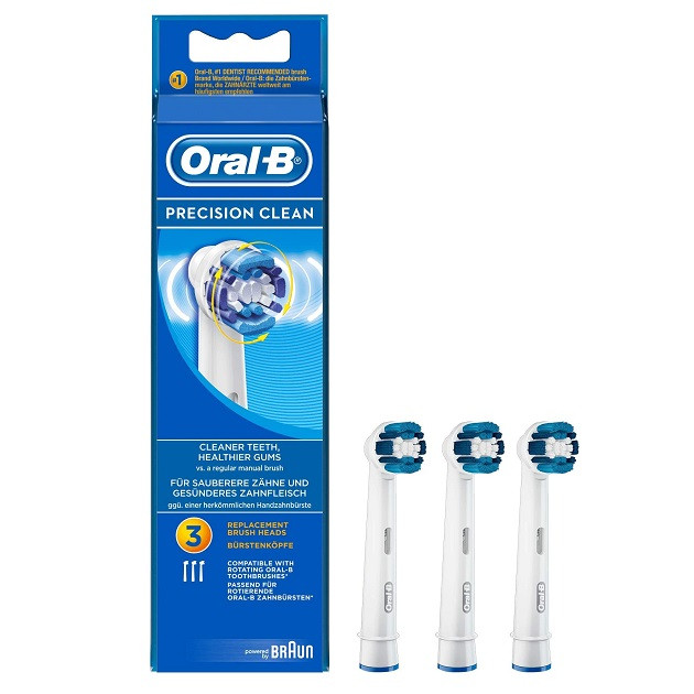 خرید و قیمت سری یدک مسواک برقی اورال-بی مدل Precision Clean بسته 3 عددی