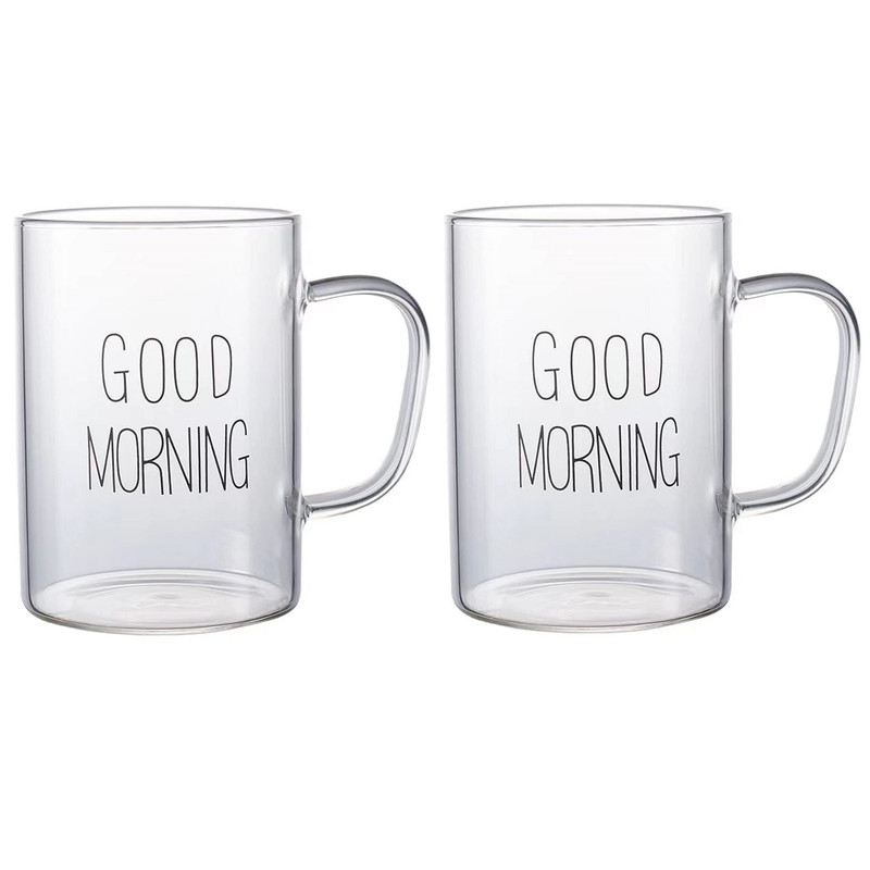 لیوان طرح گودمورنینگ کد 200 بسته 2 عددی