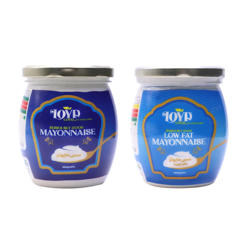 خرید و قیمت سس مایونز پرچرب خمره ای و مایونز کم چرب خمره ای لوید-480 گرم بسته 2 عددی